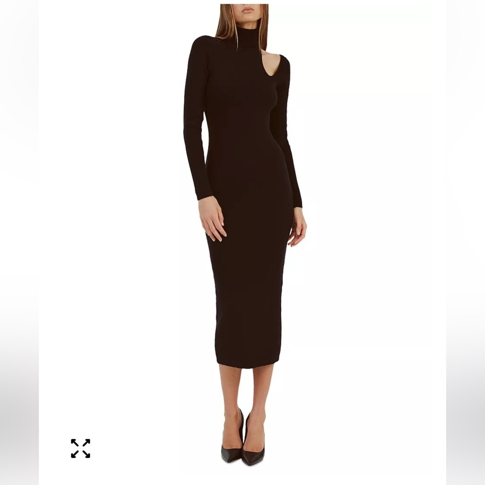 Bardot Elegant Black Midi Dress - Picture 5 of 6